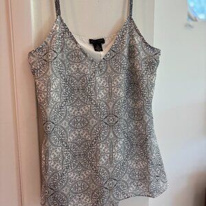ASDF‎ Silk Tank with Sequined straps, Sz L